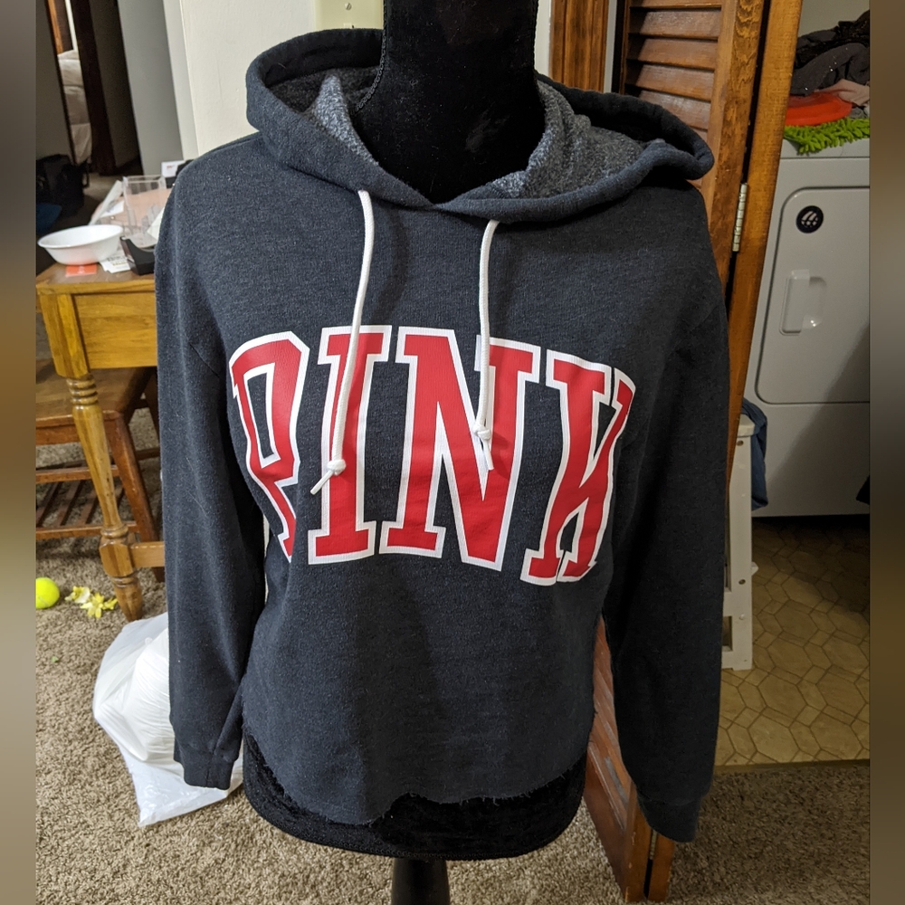 Cropped Victoria Secret Pink Sweatshirt